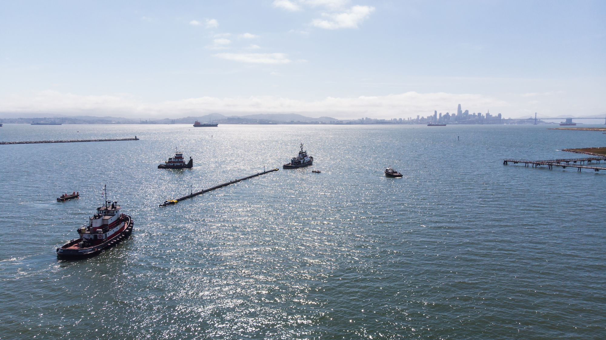 Ocean Cleanup towing