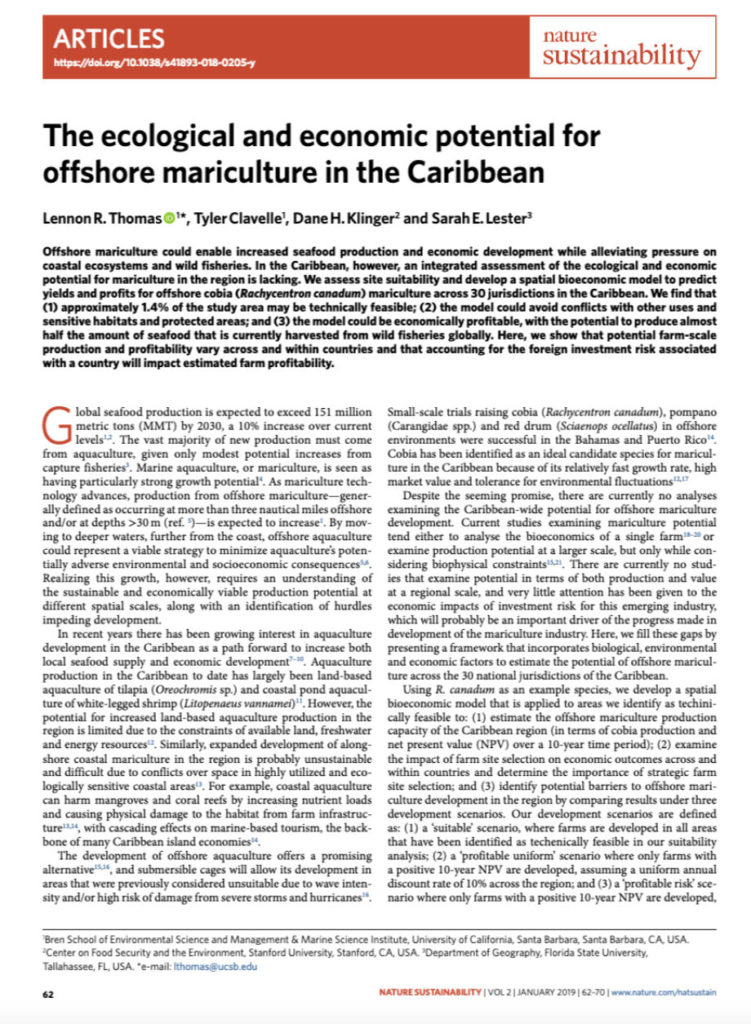 Mariculture article