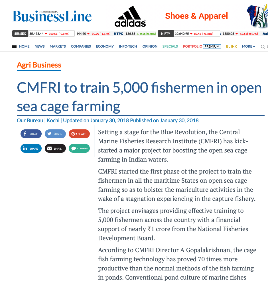 Open Sea Cage Farming